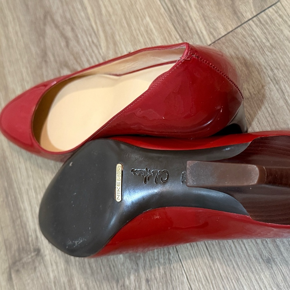 Cole Haan Nike Air Red Patent Leather Heels for Women Size 7B - Picture 9 of 10
